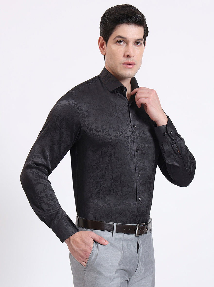 Brown Solid Slim Fit Party Wear Shirt | Wyre