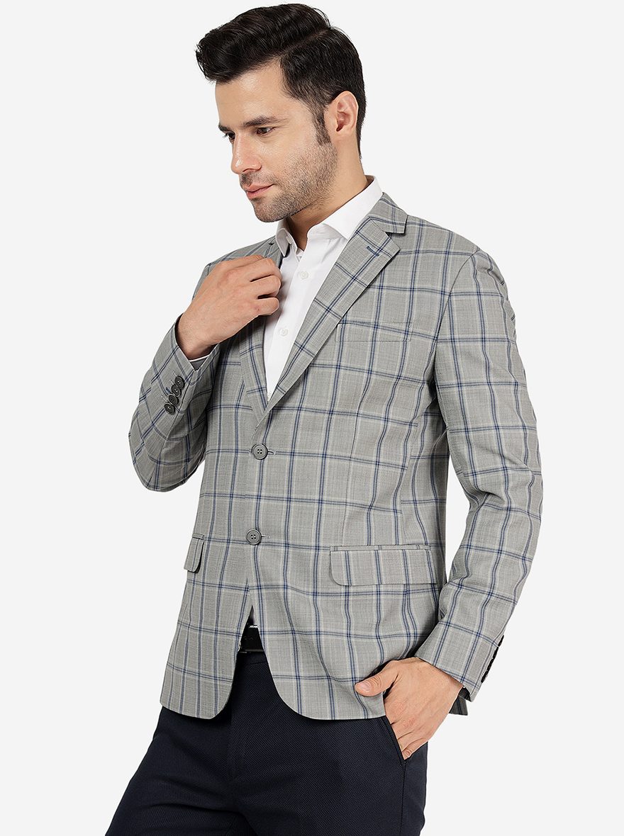 Grey & Blue Blazer | JB Studio