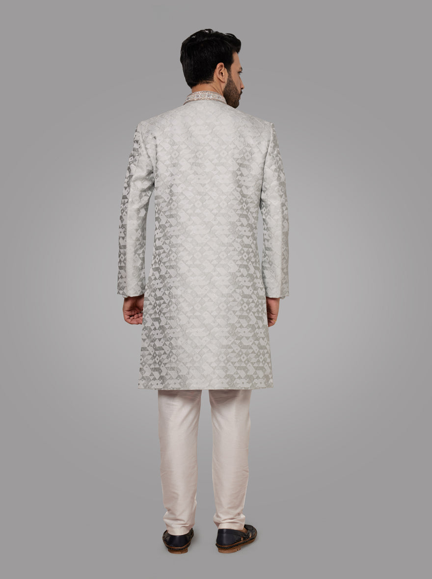 Light Grey Indowestern | TULA