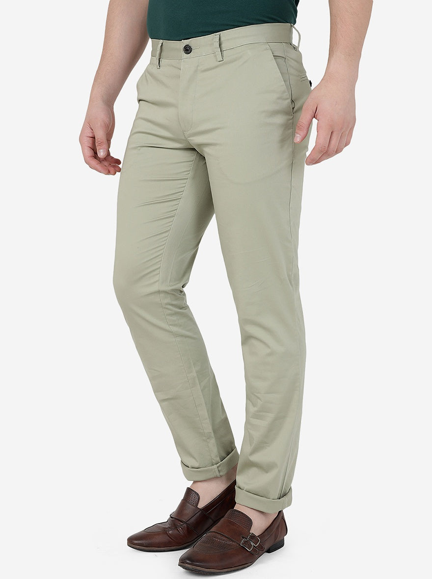 Pista Solid Uno Fit Casual Trouser | JadeBlue