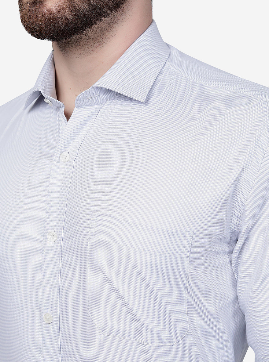 Grey Solid Regular Fit Formal Shirt | JadeBlue