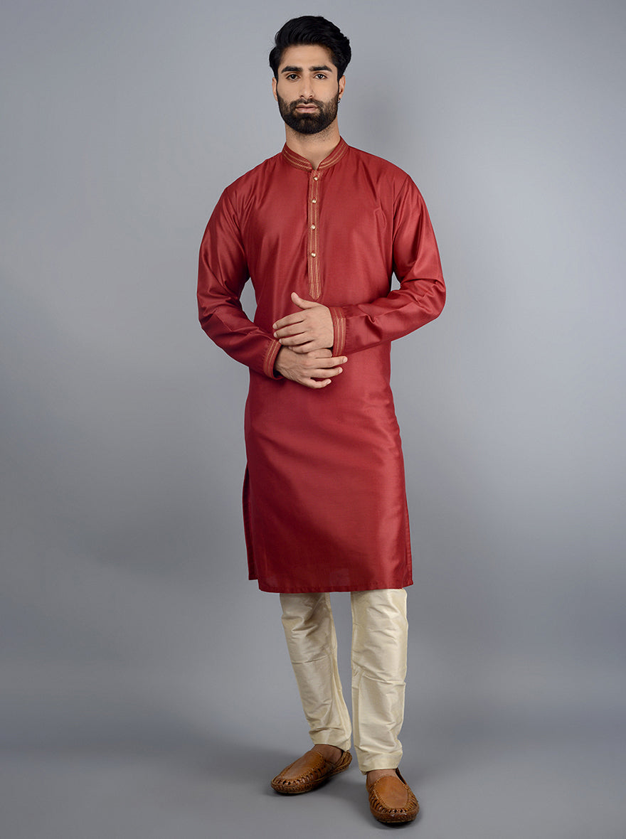Maroon Kurta Set | Azania