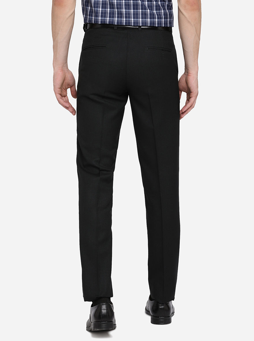 Olive Solid Slim Fit Formal Trouser | Metal