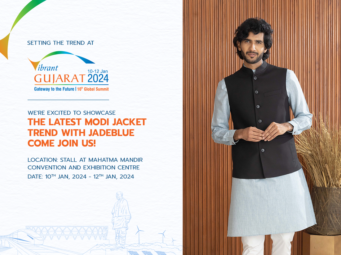 Modi Jacket® Trend at Vibrant Gujarat 2024 with Jadeblue