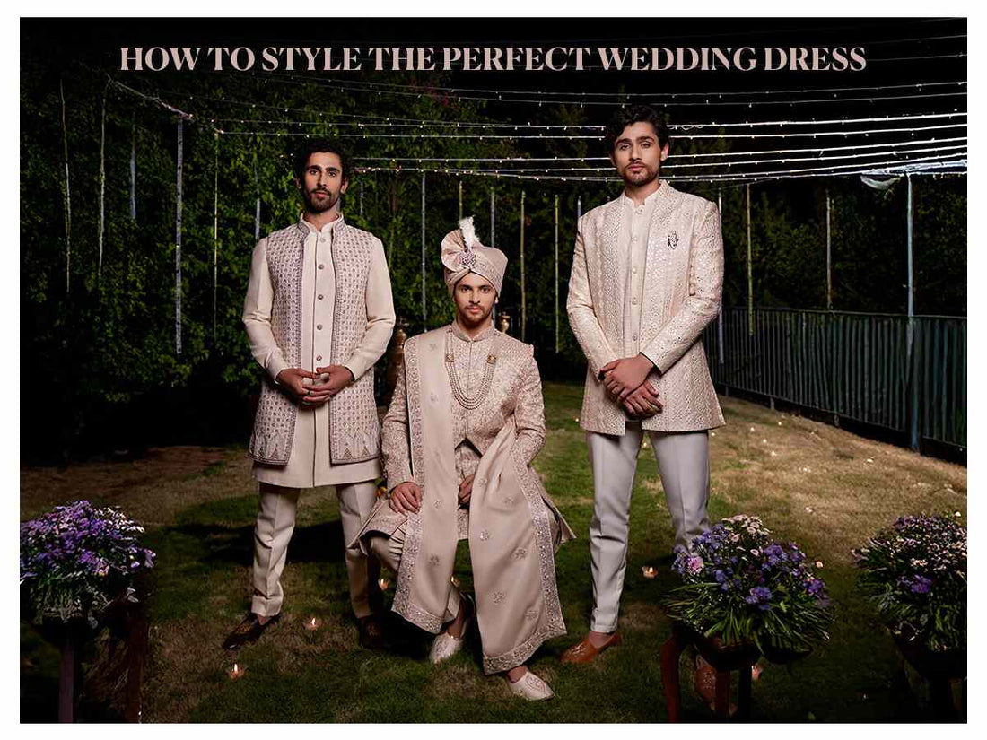 Groom's Wedding Attire: Sherwani & Jodhpuri JadeBlue Groom's Wedding Attire: Sherwani & Jodhpuri JadeBlue