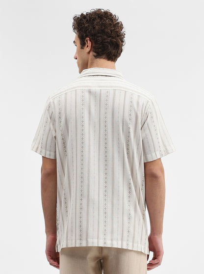 Brown & Beige Printed Slim Fit Casual Shirt | JadeBlue