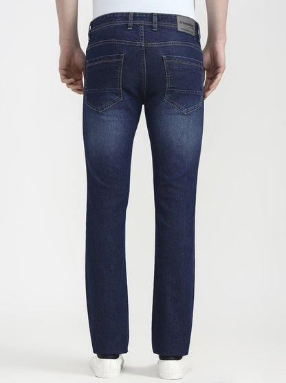 Mid Denim Blue Washed Narrow Fit Jeans | Greenfibre