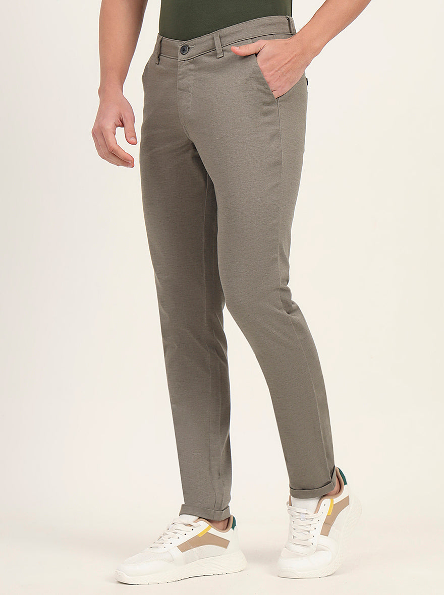 Light Pista Solid Neo Fit Casual Trouser | Greenfibre