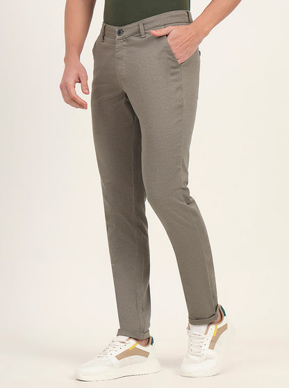 Light Pista Solid Neo Fit Casual Trouser | Greenfibre