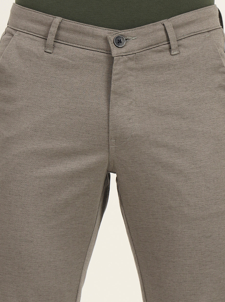 Light Pista Solid Neo Fit Casual Trouser | Greenfibre