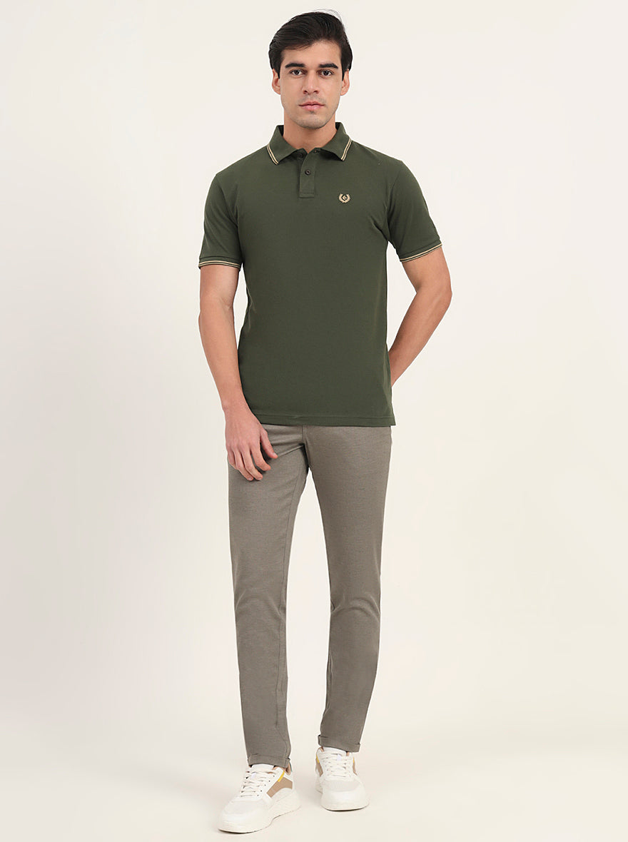 Light Pista Solid Neo Fit Casual Trouser | Greenfibre