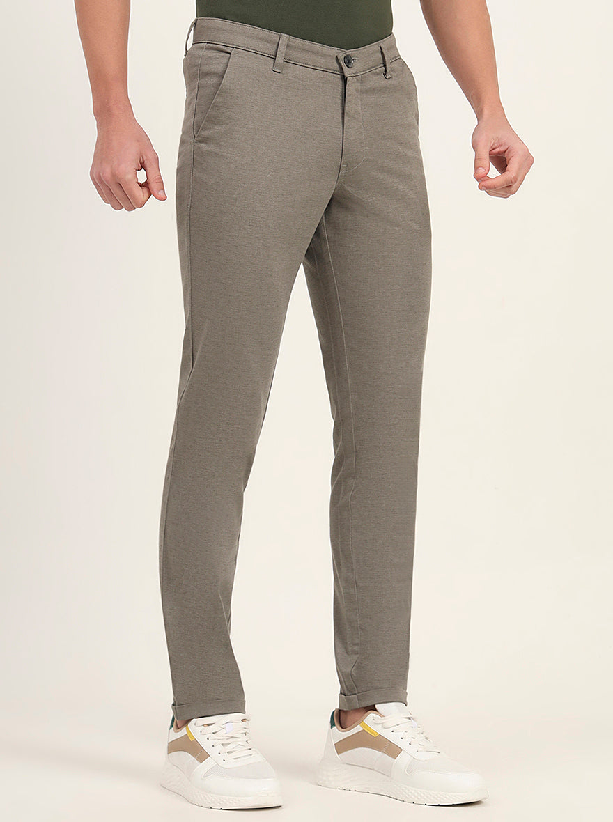 Light Pista Solid Neo Fit Casual Trouser | Greenfibre