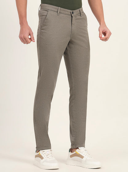 Light Pista Solid Neo Fit Casual Trouser | Greenfibre