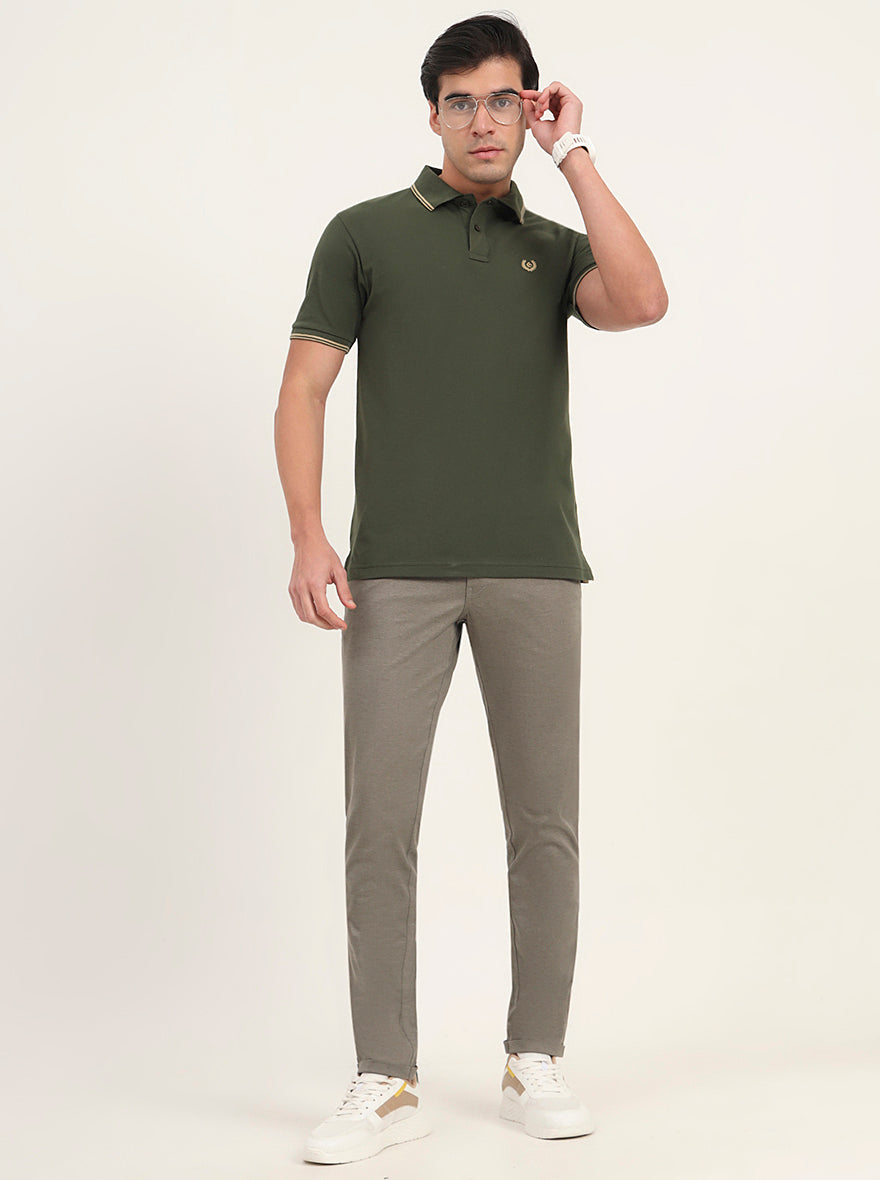 Light Pista Solid Neo Fit Casual Trouser | Greenfibre