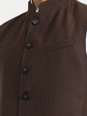 Brown Solid  Modi Jacket | JadeBlue