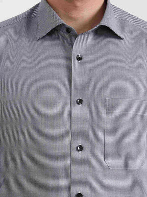 Grey Solid Slim Fit Formal Shirt | Metal