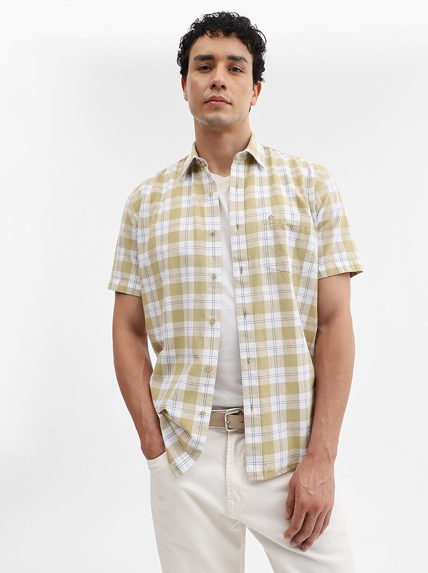 Pista Checked Smart Fit Semi Casual Shirt | Greenfibre