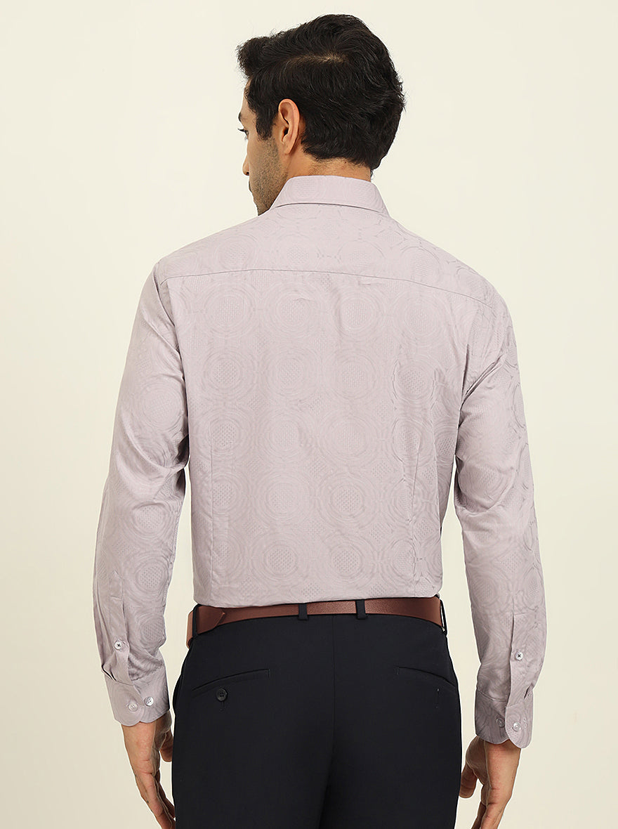 Pink Solid Slim Fit Formal Shirt | Metal