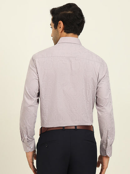 Pink Solid Slim Fit Formal Shirt | Metal