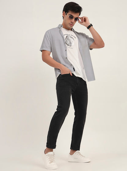 Charcoal Grey Washed Urban Fit Jeans | Greenfibre