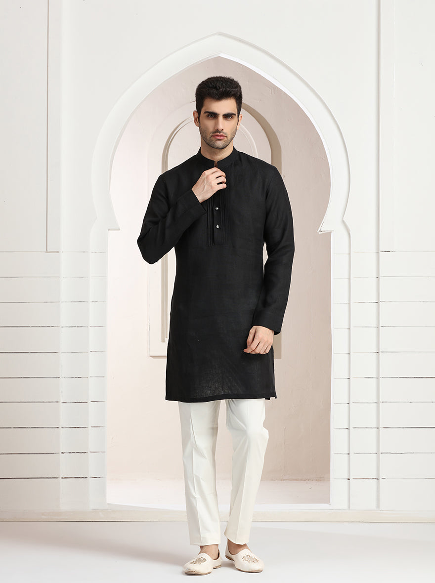 Black Solid Kurta | TULA