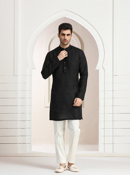 Black Solid Kurta | TULA