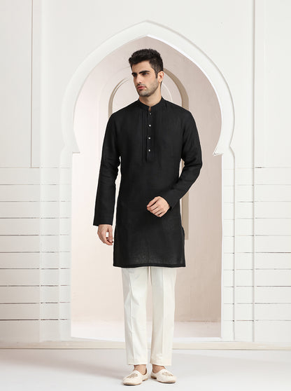 Black Solid Kurta | TULA