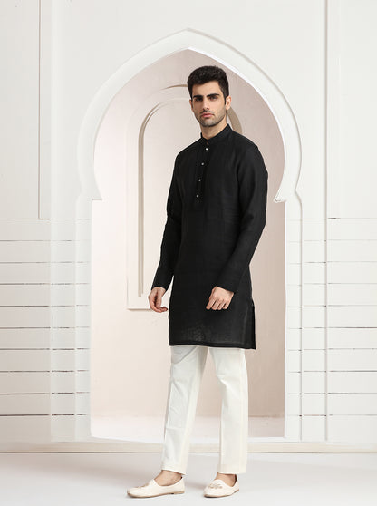 Black Solid Kurta | TULA
