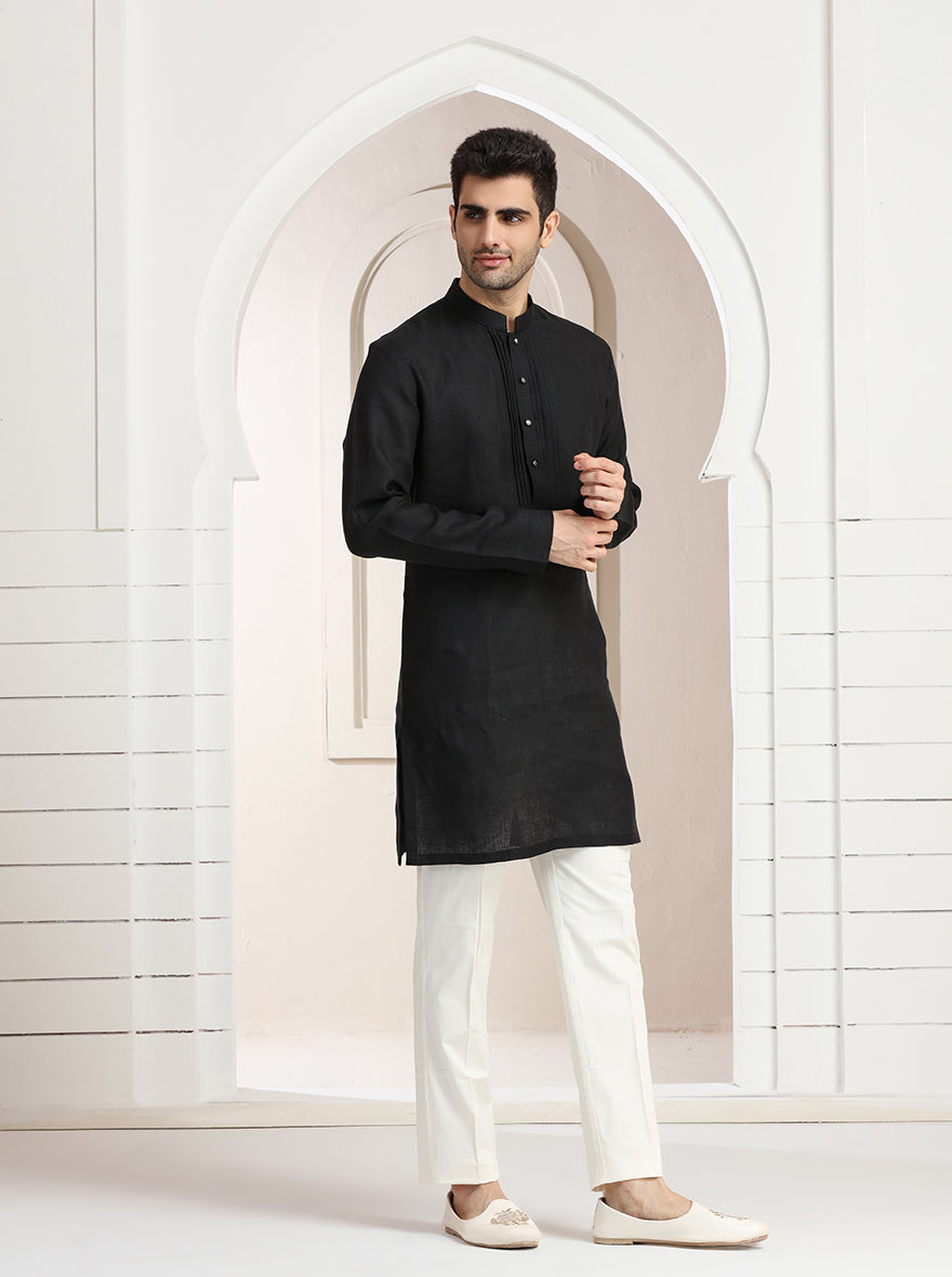 Black Solid Kurta | TULA