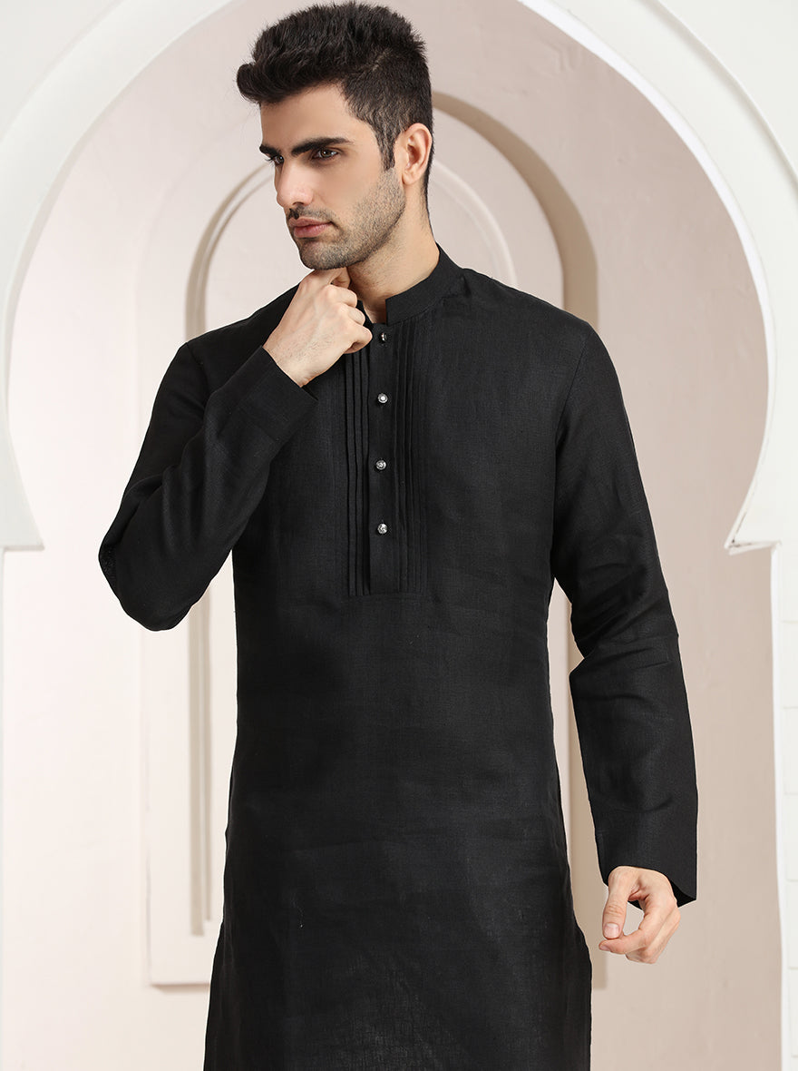 Black Solid Kurta | TULA