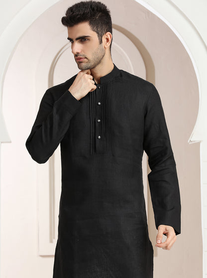 Black Solid Kurta | TULA