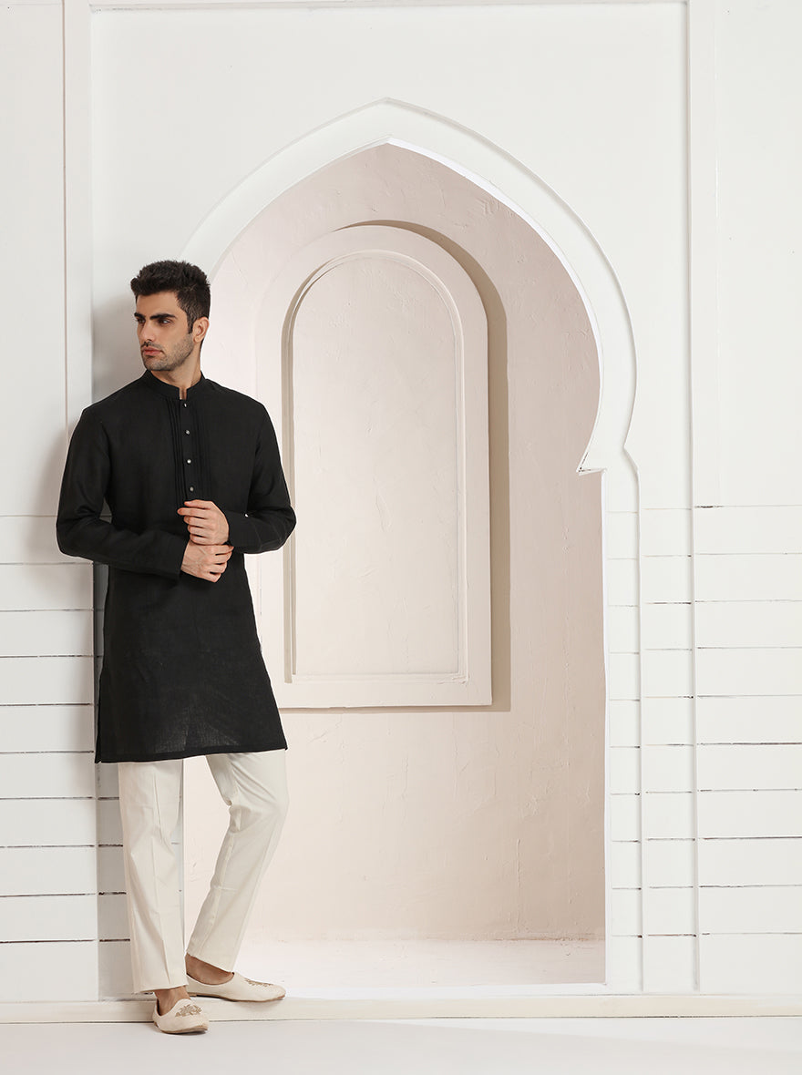 Black Solid Kurta | TULA
