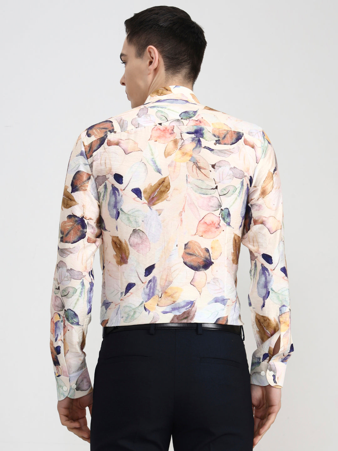 Multicolor Printed Slim Fit Party Wear Shirt | Wyre