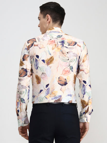 Multicolor Printed Slim Fit Party Wear Shirt | Wyre