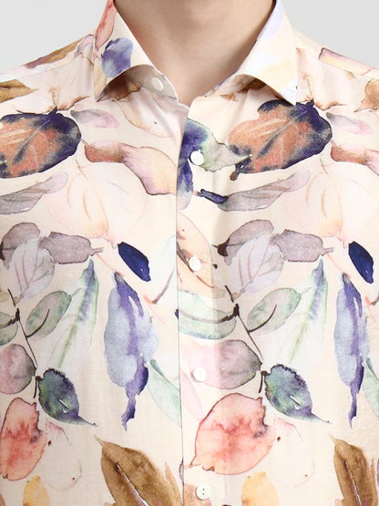 Multicolor Printed Slim Fit Party Wear Shirt | Wyre