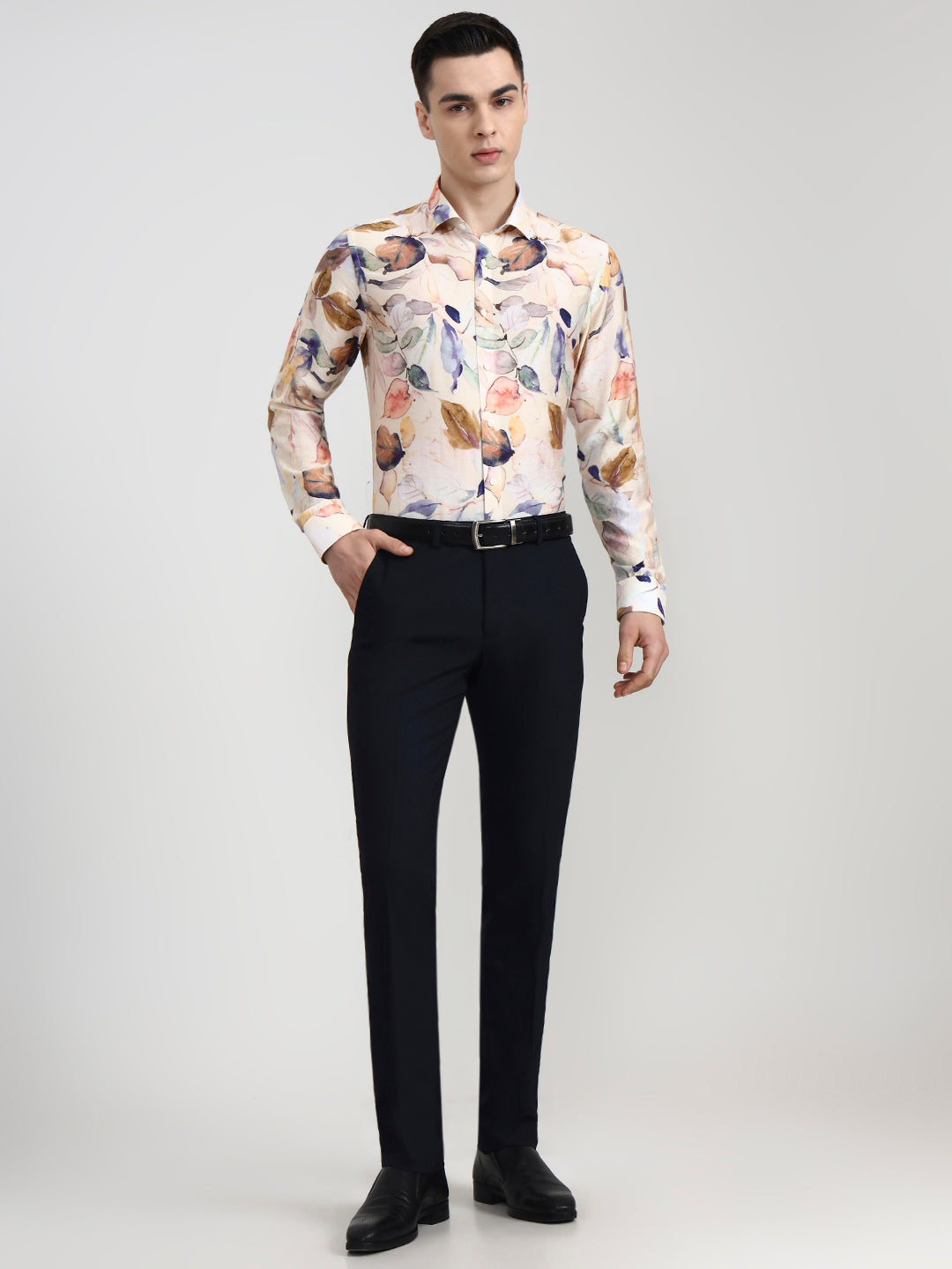 Multicolor Printed Slim Fit Party Wear Shirt | Wyre
