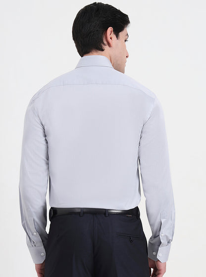 Grey Solid Regular Fit Formal Shirt | JadeBlue