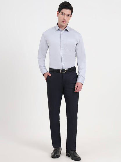 Grey Solid Regular Fit Formal Shirt | JadeBlue