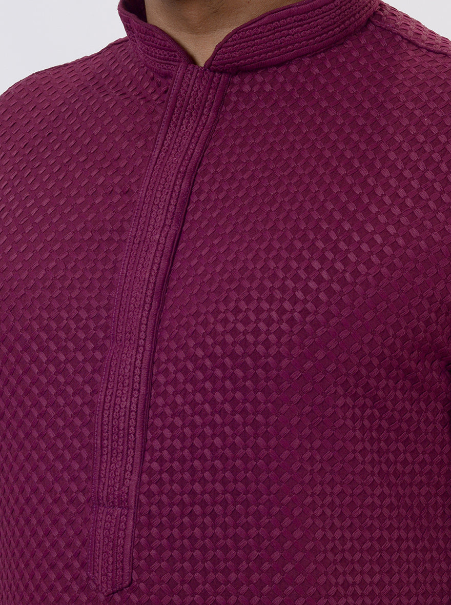 Wine Kurta Pajama | Azania