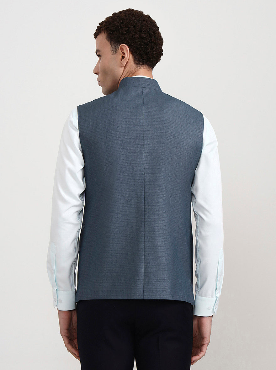 Sea Green Solid Modi Jacket | JadeBlue