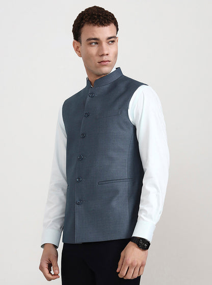 Sea Green Solid Modi Jacket | JadeBlue