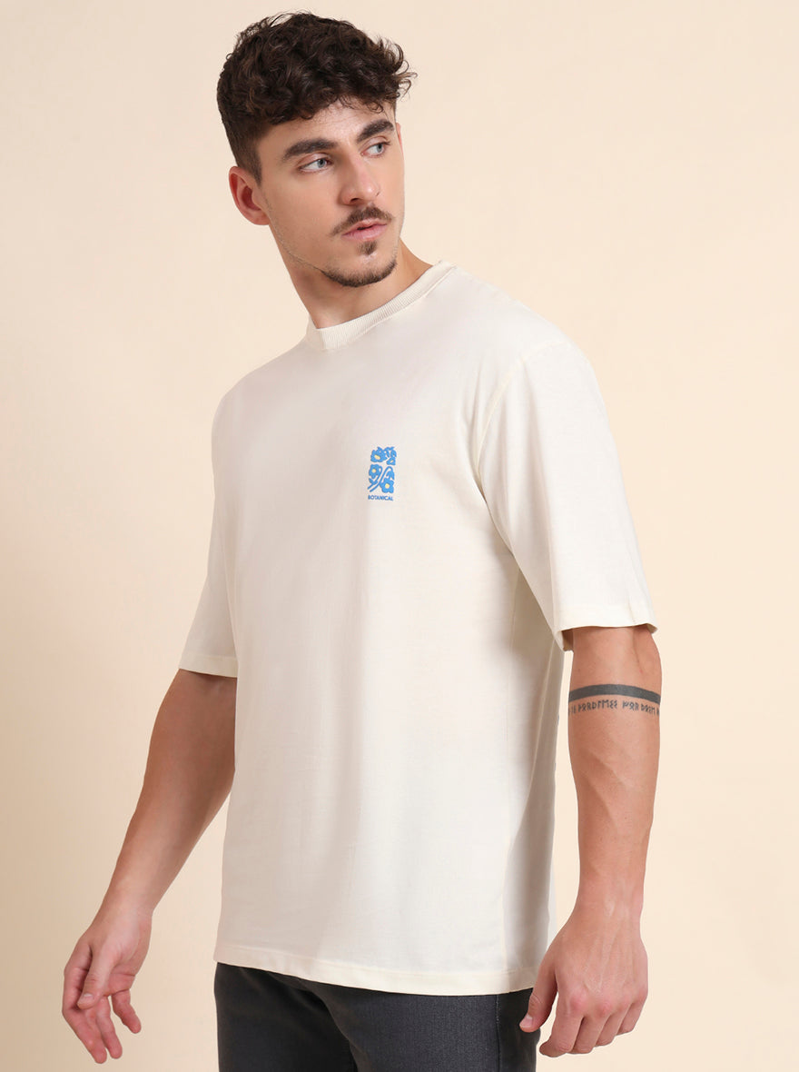 Off-White Printed Relax Fit T-Shirt | JadeBlue