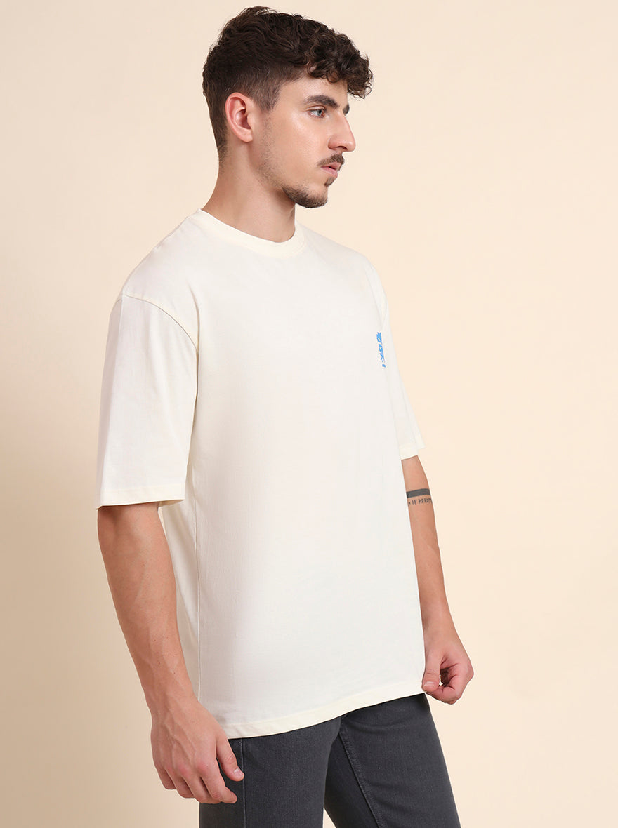 Off-White Printed Relax Fit T-Shirt | JadeBlue
