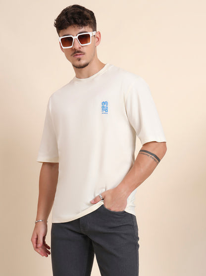 Off-White Printed Relax Fit T-Shirt | JadeBlue