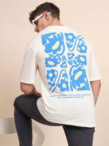 Off-White Printed Relax Fit T-Shirt | JadeBlue