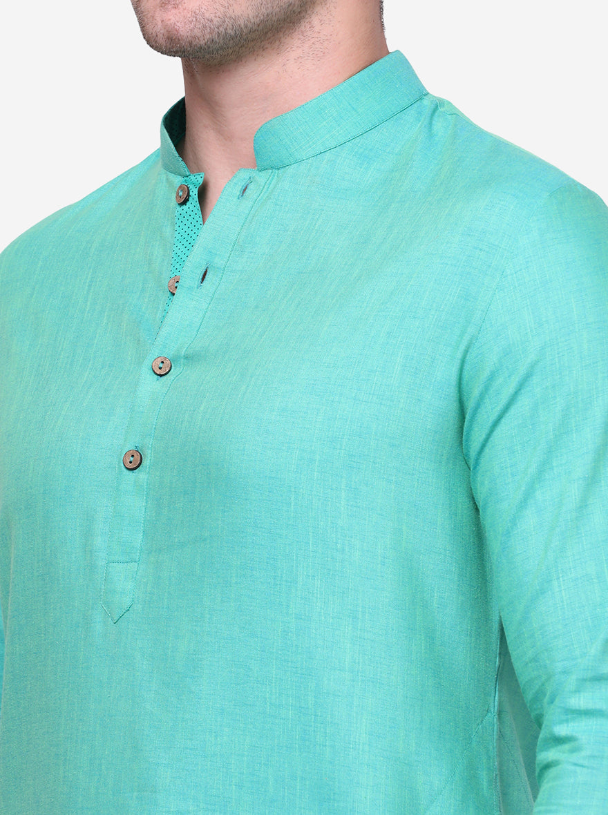 Amazing Mint green Solid Kurta | The Kurta Company