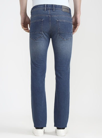 Sky Blue Solid Narrow Fit Jeans | Greenfibre