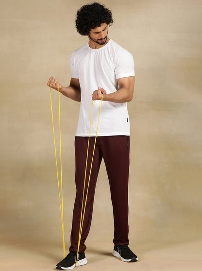 Wine Solid Slim Fit Track Pant | Jade Play