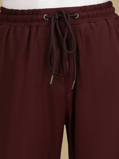 Wine Solid Slim Fit Track Pant | Jade Play