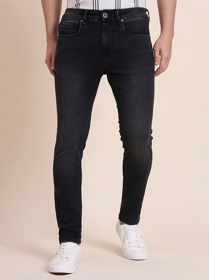 Charcoal Grey Washed Rider Fit Jeans | JadeBlue